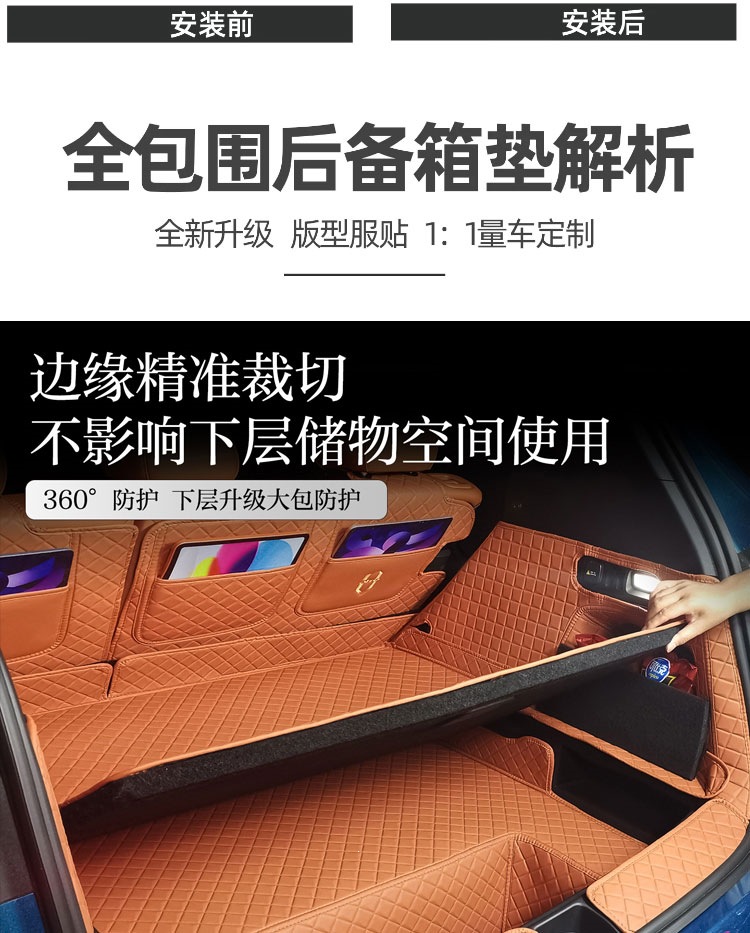 26 models of Wenjie M6 trunk mats, full coverage, Wenjie M6 car accessories, interior accessories, modified trunk mats, wear-resistant