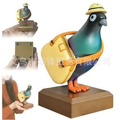 Mini Office Carrier Pigeon迷你信鸽存储小便笺的信鸽摆件|undefined