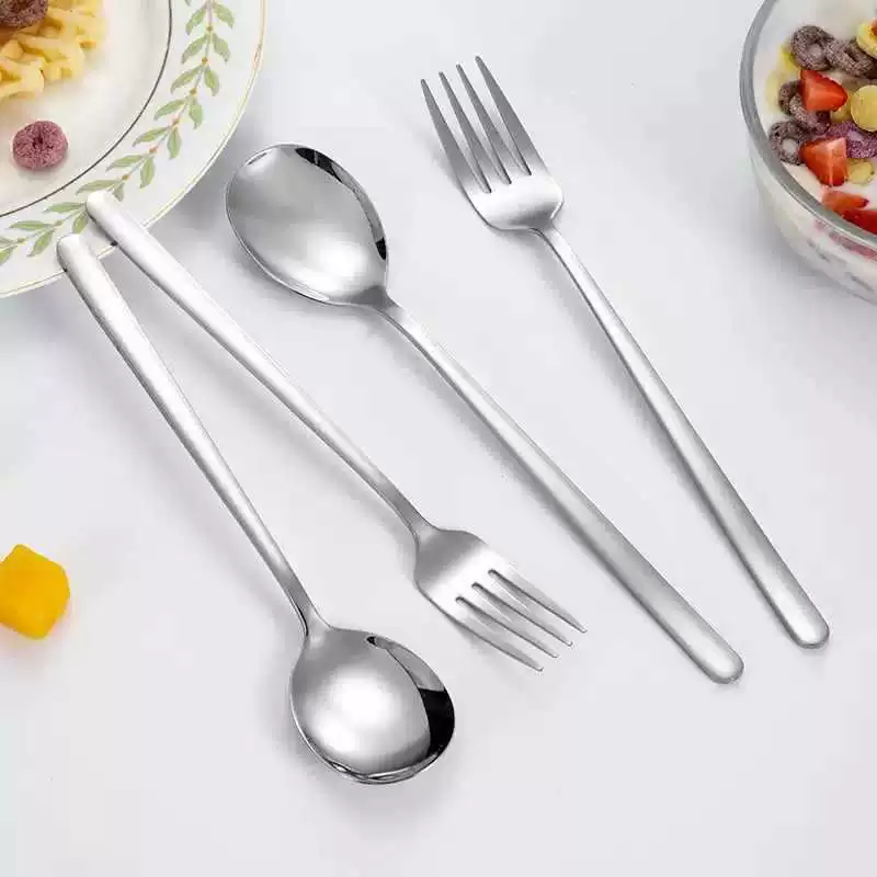 Стальная ложка, ручной вилка, столовые приборы, набор, палочка для dessert mixing?