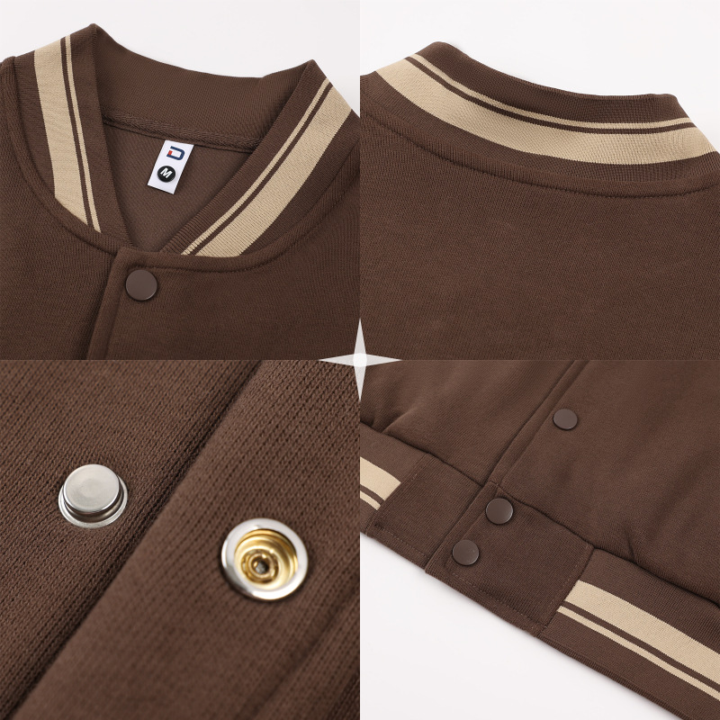 Silver Fox Velvet Drop-hombro uniforme de béisbol impreso LOGO empresa Otoño e Invierno actividad uniforme estudiante clase uniforme bordado Diseño DIY