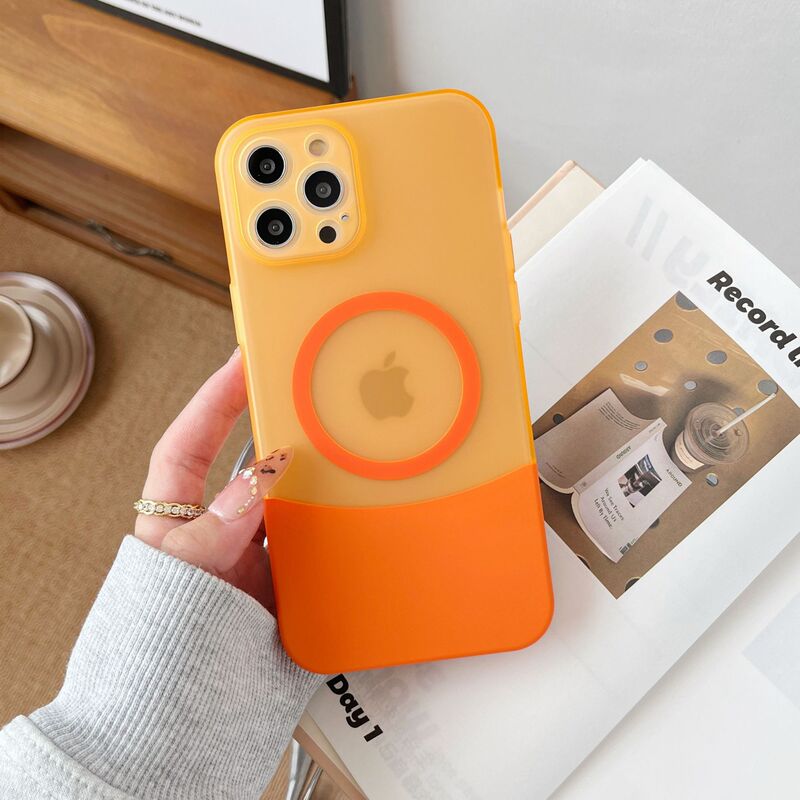 iPhone17 Pro Max用ステッチカラーマッチングスマホケース、マグネット式、Apple 16用肌触りマット仕上げ、耐衝撃、Mate用スマホカバー|undefined