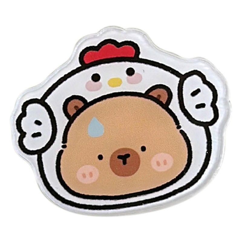 Tengyi original lindo de dibujos animados pequeño Capibara acrílico broche chica bolsa ropa decorativa pin insignia al por mayor