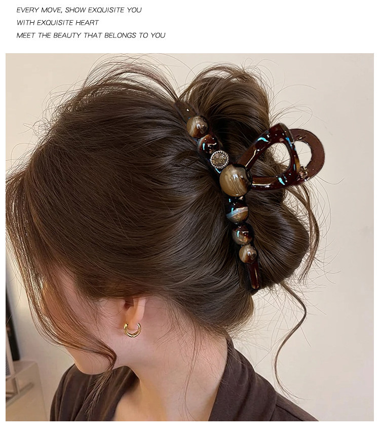 Korean Style Haarklammer Herbst/Winter groß für dickes Haar Hinterkopf Hai-Klammer Premium Haarspange zum Hochstecken Haarklip