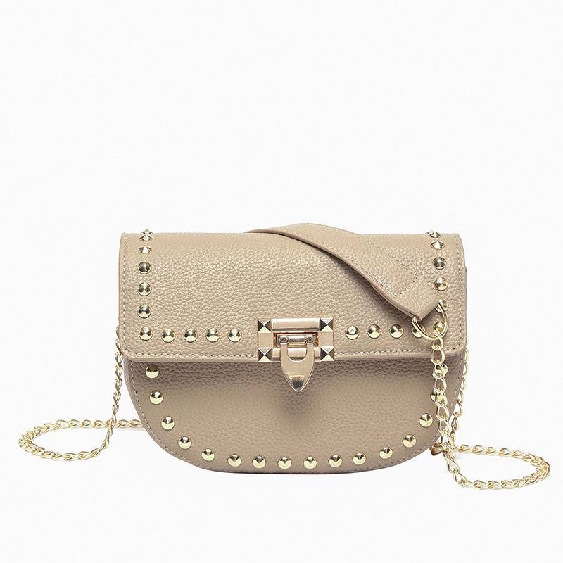 2025 primavera nueva moda coreana silla de montar bolsa de hombro casual simple bolsa de estilo bolso de mochila de remache