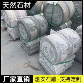 石雕门墩石抱鼓一对青石仿古做旧门当户对石貔貅小象石鼓门口摆件