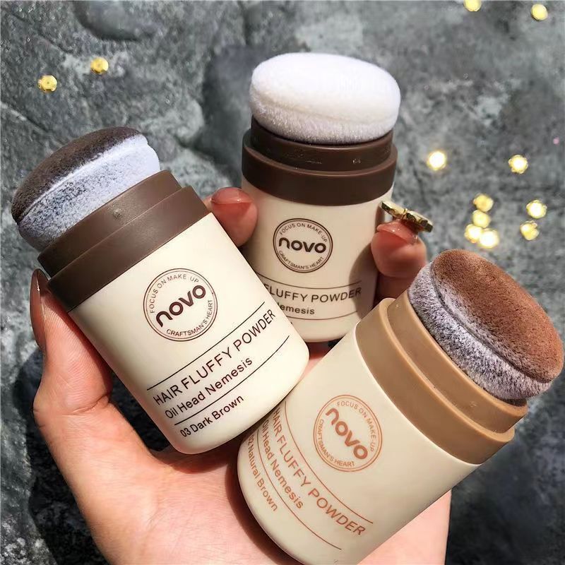Novo Oil Head Artifact Fluffy Powder Hair Oil Control Fluffy Powder Bangs Head Oil Hairline Oil Removal Loose Powder Dry Hair