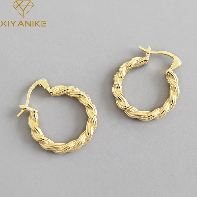 retro twist niche design sense simple earrings wild ear jewelrypicture11
