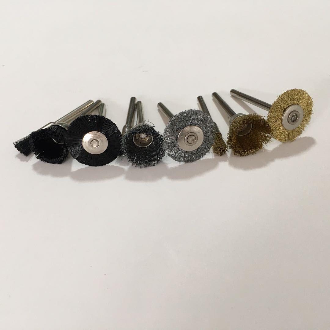 电磨吊磨带柄迷你毛刷 抛光 打磨 尼龙 钢丝 铜丝 碗刷 平刷 笔刷