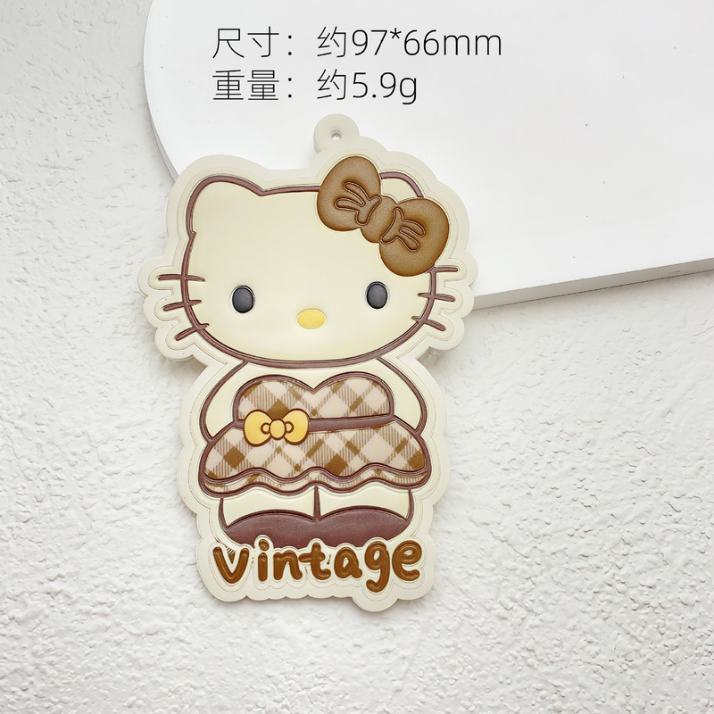 新款卡通KT猫皮革饰品配件miu系diy包挂件钥匙扣车挂饰手机链配件|undefined