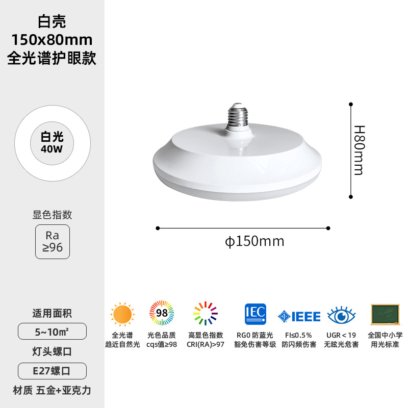 Bombilla de espectro completo tornillo E27 super brillante fuente de luz de protección de ojos lámpara de ahorro de energía lámpara de lámpara