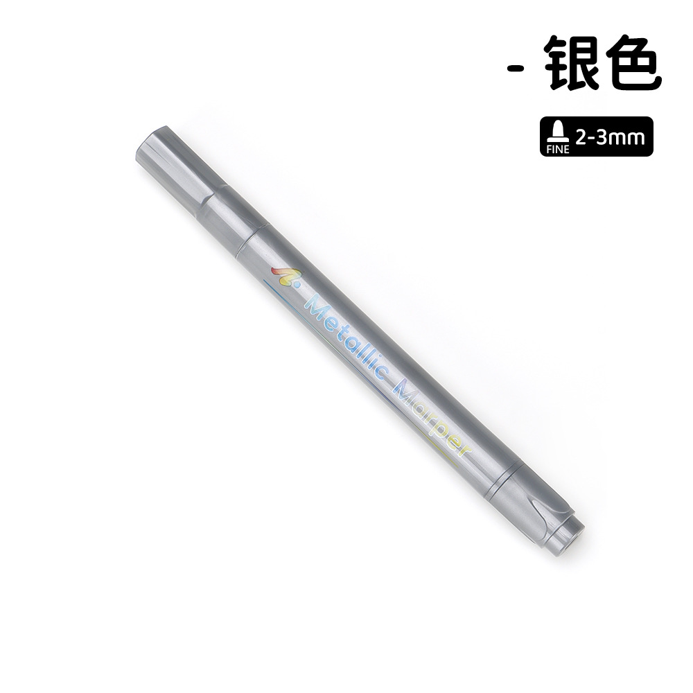 Cabeza metálica dura conjunto de bolígrafo multicolor para el bolígrafo envase inglés tarjeta negra DIY álbum de fotos bolígrafo de graffiti