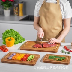 家庭用まな板厚手両面木製まな板ピザパン板もみ面と面の長方形の木製まな板