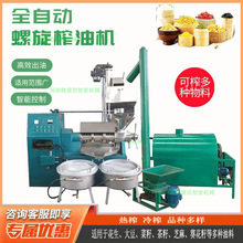 全自动螺旋榨油机花生菜籽大豆芝麻压油机大中小型生熟两用榨油机