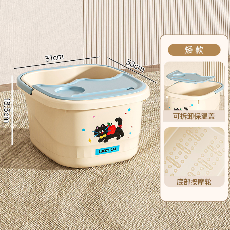 Rodas para bañera de pies, piernas altas y profundas, lavabo de pies para mujeres, invierno y otoño, aislamiento térmico, rodilla, masaje, bañera de pies.
