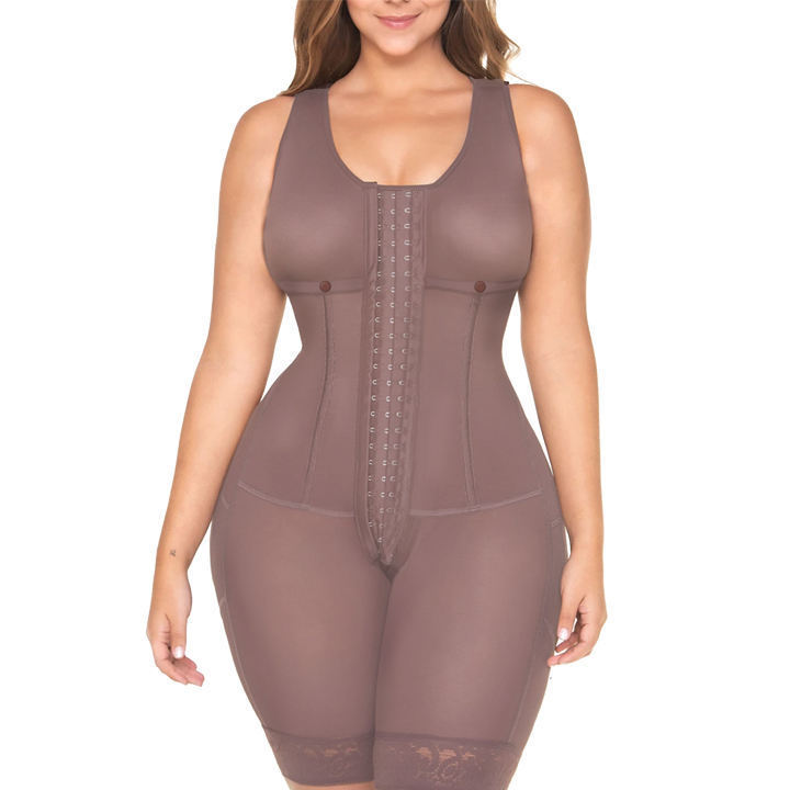 Amazon's Popular Cross-Border Women's Shapewear with 7 Steel Bones, Three-Way Compression, Hourglass Waist, Button-Up, Butt-Lifting Body Shaper
