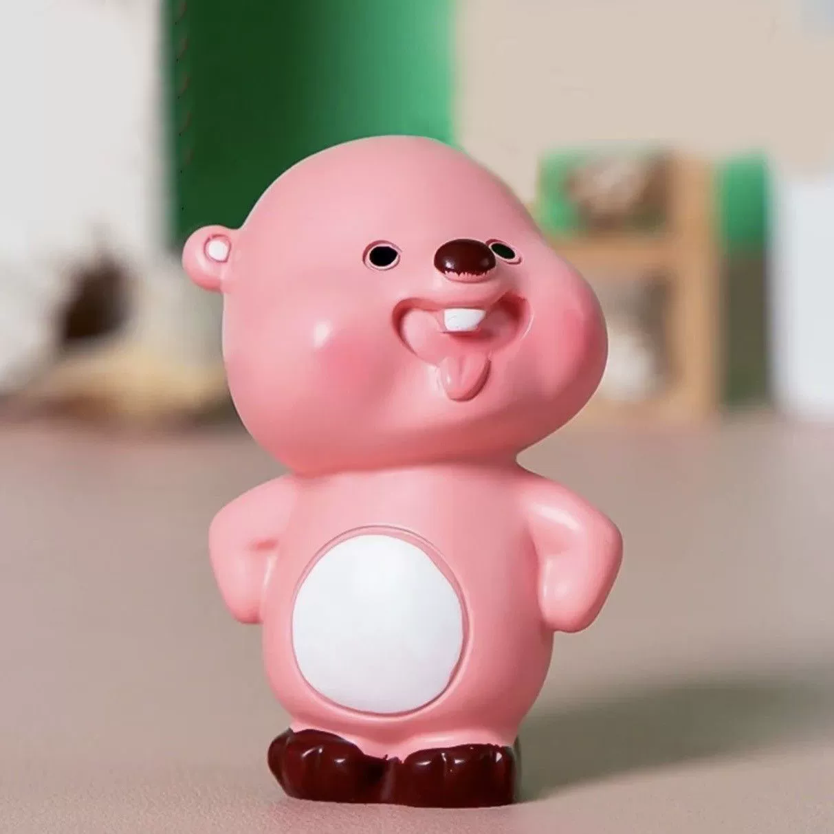 Знаменитость в интернете милый handmade маленький розовый бобрёнок Loopy blind box декоративное изделие