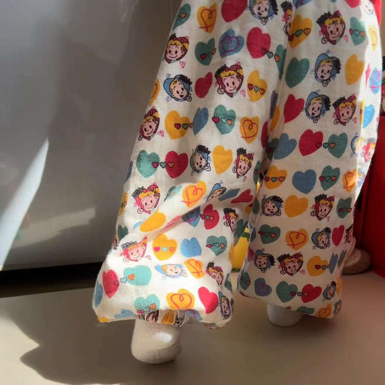 Spring new ~ harada children's lantern pajamas class a cotton double-layer yarn spring and summer cute cartoon leisure home