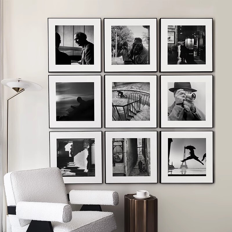 Modern minimalist black and white photography, vintage photo prints, decorative art, niche art wall hangings, Wabi-sabi style, wardrobe decor, and wallpaper