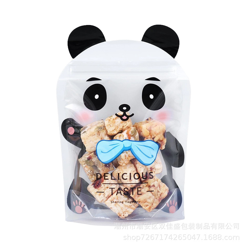 Bolsa de embalaje crujiente copo de nieve Bolsa de turrón bolsa de comida de nuez de jujube de leche bolsa de caramelo bolsa ziplock bolsa de dibujos animados bolsa de forma especial al por mayor