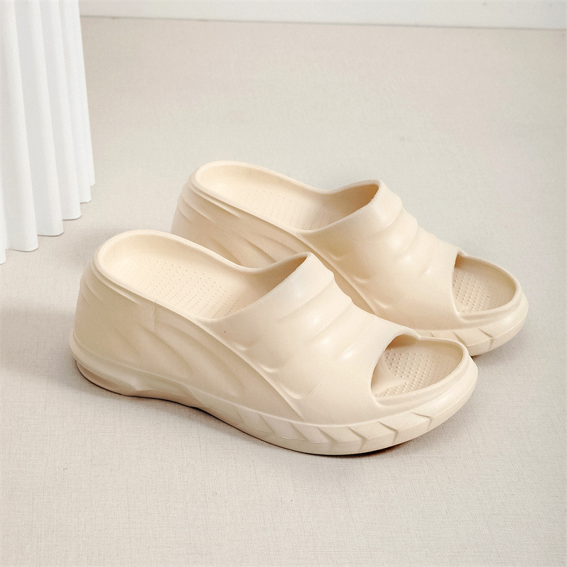 Νέες παντόφλες με ψηλοτάκουνα, μοντέρνα κορεατική έκδοση, αντιολισθητικές, με χοντρή σόλα για την παραλία, ευέλικτες στη μόδα_voghion.com