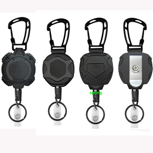 New outdoor mountaineering buckle bearing 200g super tensile steel wire rope telescopic key buckle easy to pull