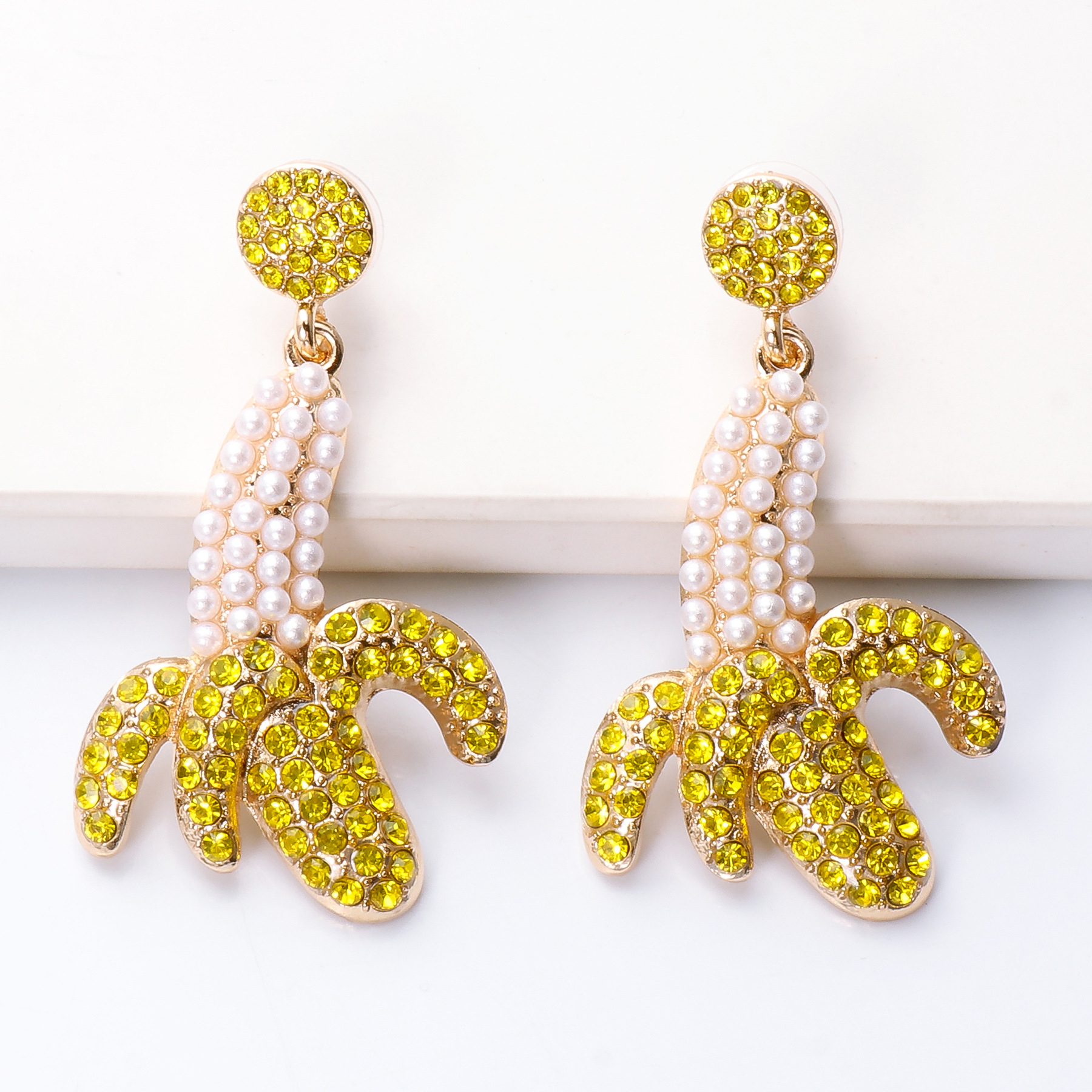 Fashion Personality Exaggerated Handmade Banana Earrings display picture 3