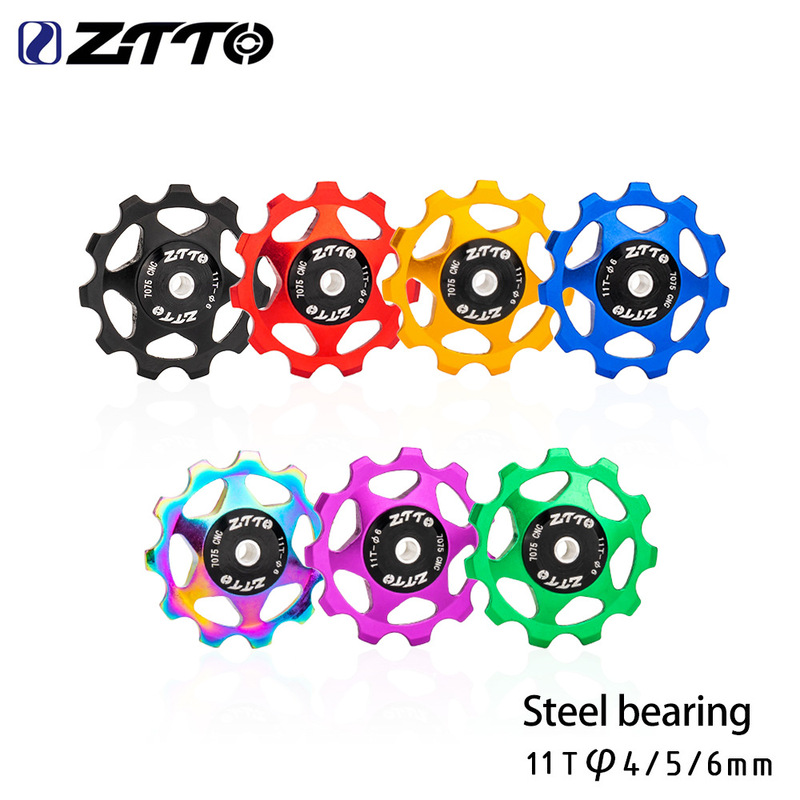 ZTTO metal bearing steel Peilin mountain bike road car rear dial guide wheel 11T guide wheel aluminum alloy guide wheel