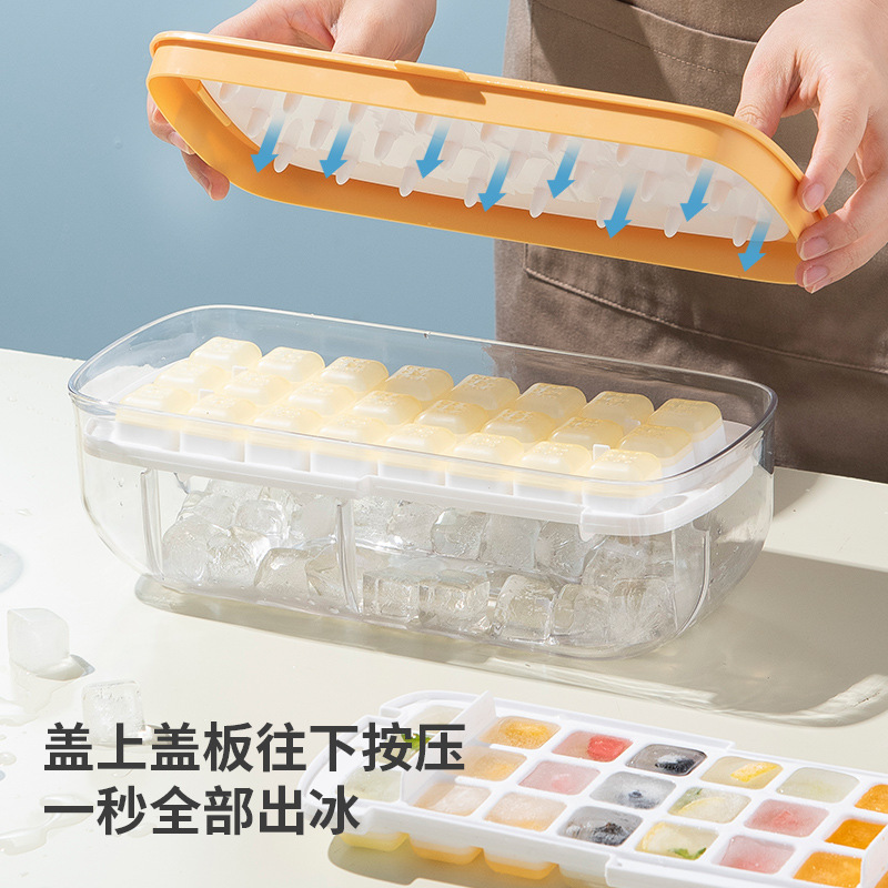 外貿專供亞馬遜硅膠冰格冰塊模具創意儲冰盒家用製冰模具製冰盒子