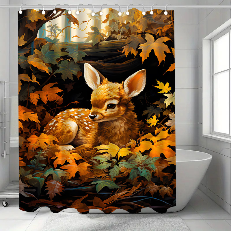 Cross-Border Popular Shower Curtain Waterproof and Mildew-Proof Thickened Bathroom Partition Curtain Punch-Free Partition Curtain Door Curtain Curtain