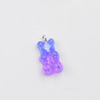 Cute resin, realistic earrings, necklace, pendant, keychain, accessory with accessories, gradient, with little bears, handmade