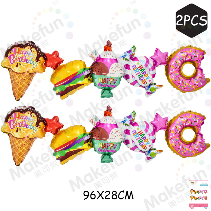 连体美食甜甜圈冰激凌