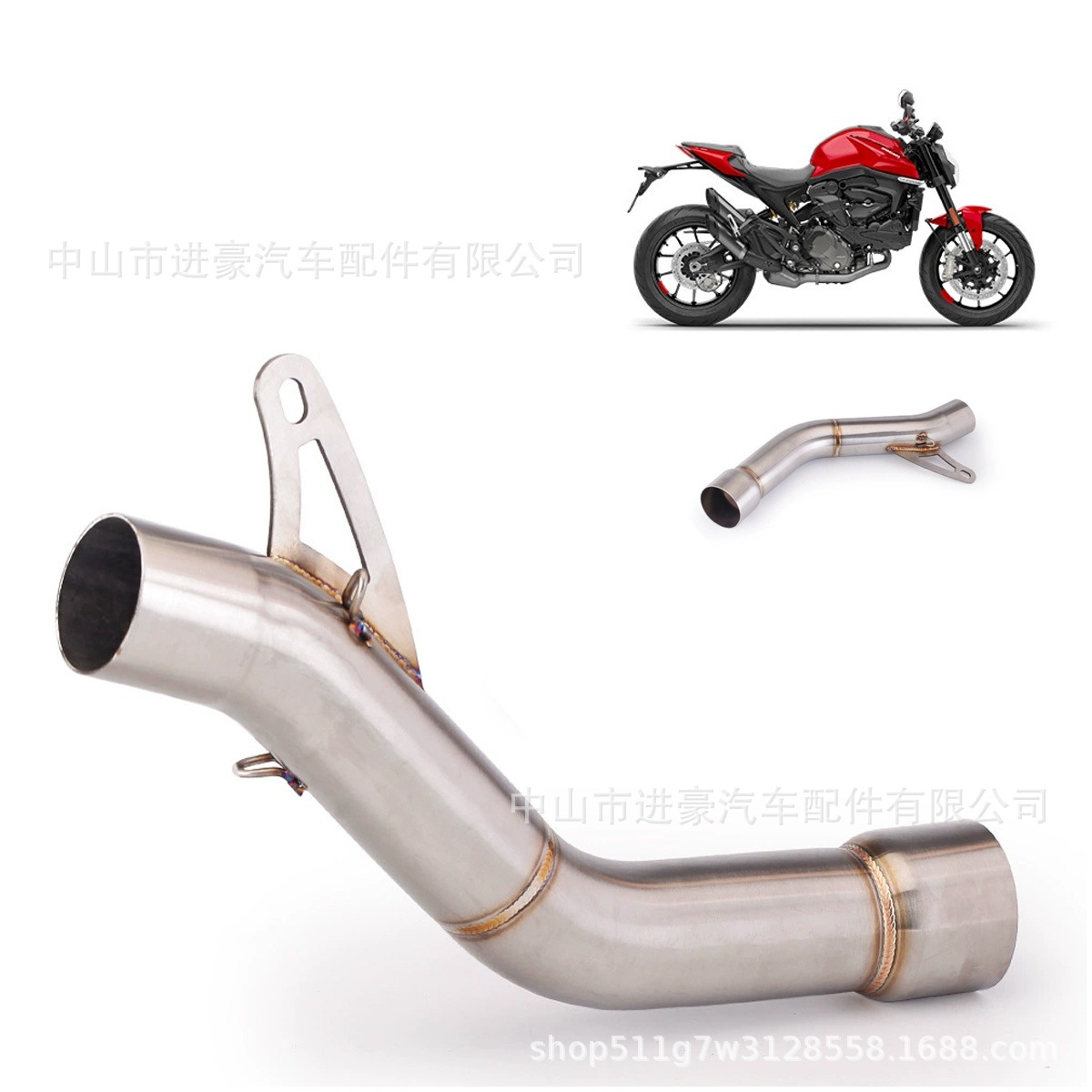 Motorcycle Exhaust Pipe Modification for Ducati Monster1200/Monster821 Mid-Section, Factory Direct Sales
