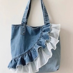 2025 新しいファッション多用途デニムレース大容量ショルダーバッグ女性のハイエンド通勤ポータブルトートバッグ