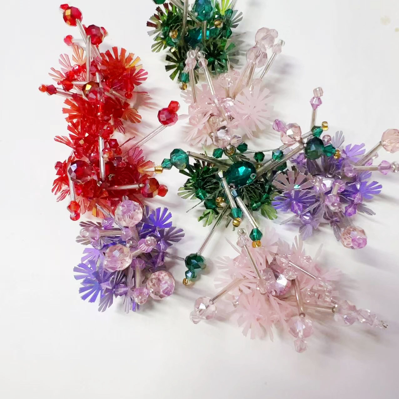 手工钉珠花3D立体水晶布贴服装鞋帽DIYl辅料家纺装饰鞋花花朵