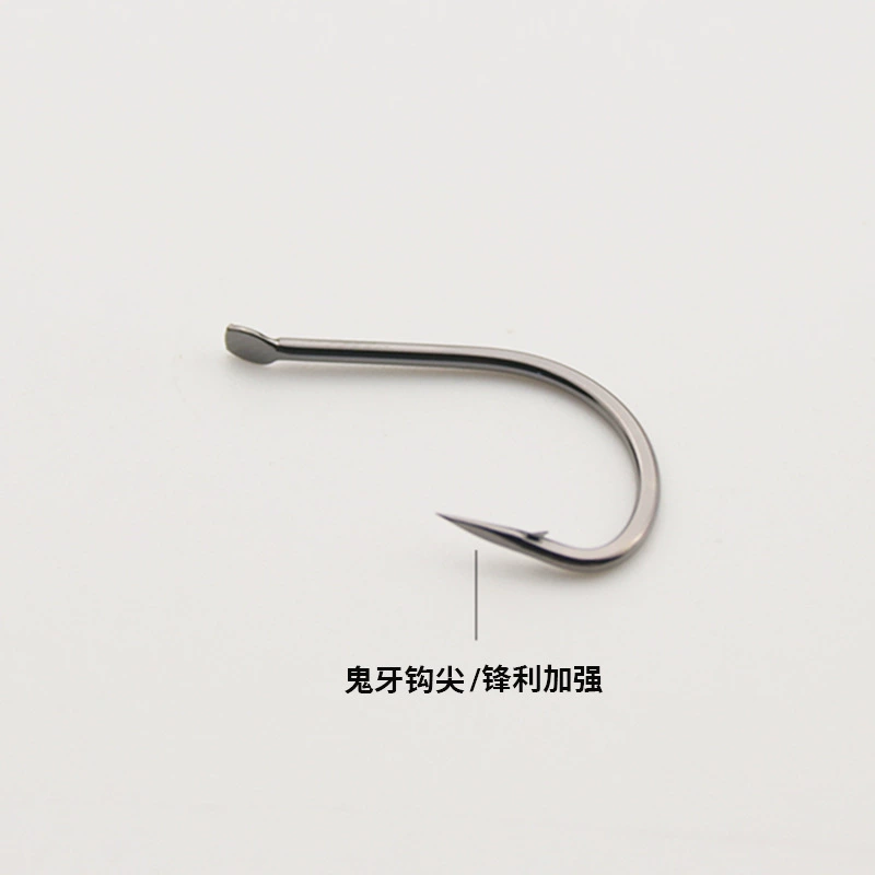 Guiya Yizu fish hook has barbs and crooked mouth reinforced bulk hook fishing crucian carp hook fishing gear accessories