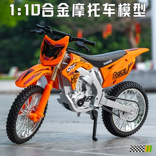 1:10川奇KX250合金山地摩托车模型仿真越野机车摆件儿童玩具批发