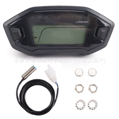 Motosiklet cihazları Lcd Digital 1000Rpm Speedometer