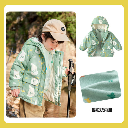 【Complete Set of Upper Outerwear】Dudu's Baby Winter Children's Cartoon Boys and Girls Set Infant Jacket