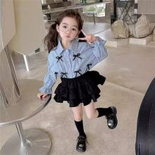 韩系女童套装春装2025新款洋派儿童衬衫套裙春秋学院风时