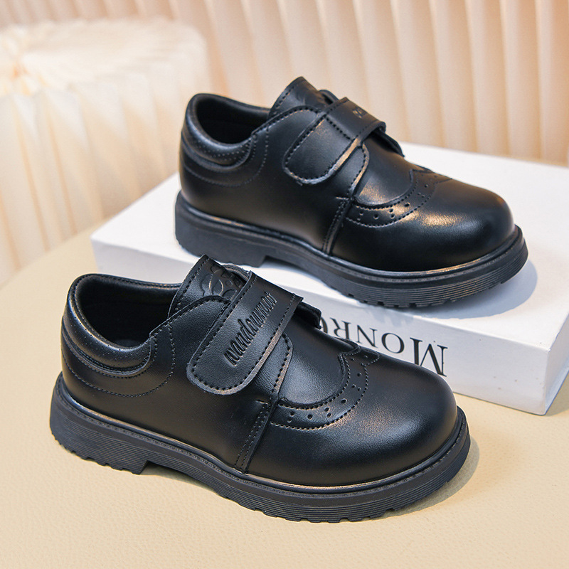 Children's Single Shoes 26 Spring New Style Black Boys' Leather Shoes 6-12 Years Old Cross-Border Shein Performance Little Boys' School Shoes Children's Single Shoes 26 Spring New Style Black Boys' Leather Shoes 6-12 Years Old Cross-Border Shein Performance Little Boys' School Shoes