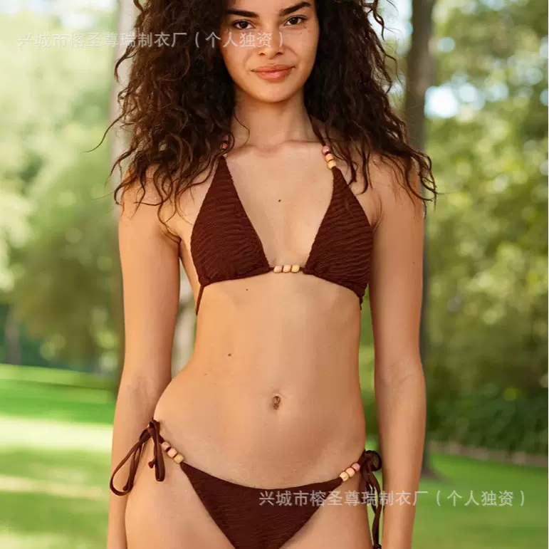 跨境电商专供货源工厂现货直批欧美爆款女士分体比基尼性感双肩带