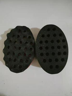 大孔卷发海绵工具 发型造型工具  乱发卷发海绵刷双面带孔海绵刷