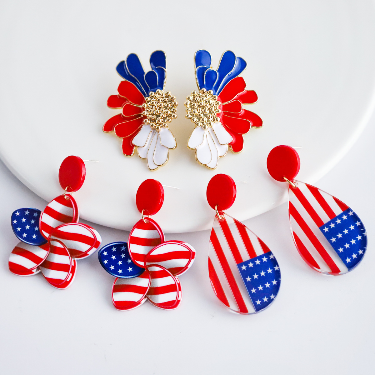 creative acrylic earrings drop-shaped