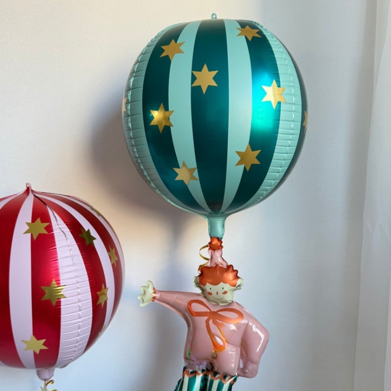 Línea de Navidad transfronteriza estrellas globos de aluminio 4D bolas tridimensionales Navidad restaurante cafetería atmósfera decoración