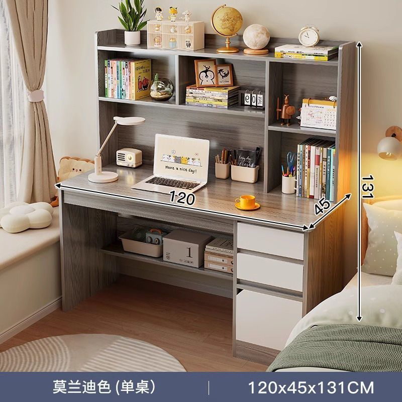 Nuevo escritorio de madera sólida estante en una librería combinada escritorio de escritorio de escritorio de escritorio dormitorio estudiantes simples