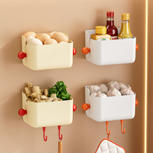 厨房葱姜蒜收纳筐置物架挂篮卫生间墙上收纳盒收纳篮塑料放置台面