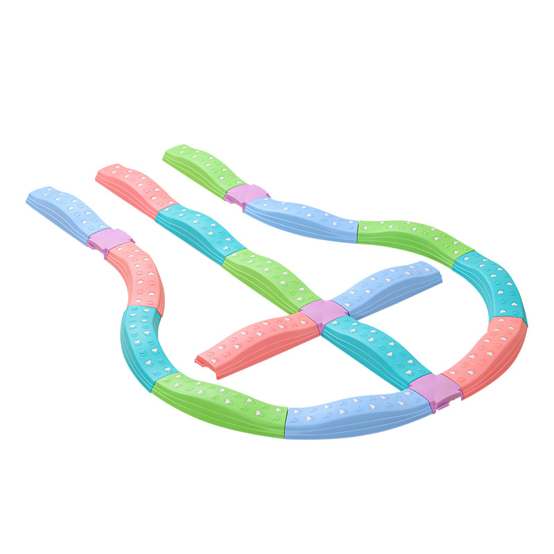 Fuente fábrica juguetes de educación temprana para niños equipo de entrenamiento de integración sensorial equilibrio táctil pisando el arco iris sobre el río material didáctico de piedra