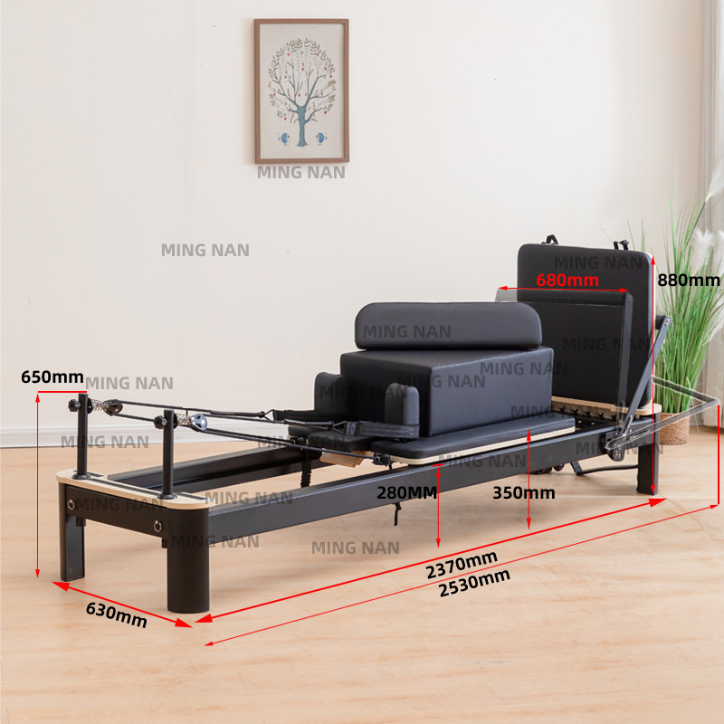 Pilates cama de núcleo de gran equipo de aleación de aluminio pequeña cama blanca casa plegable sala de yoga gimnasio cama de Pilates