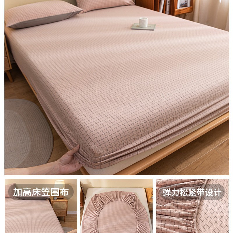 Nuevo estilo 2025 nuevo estilo sábana de algodón de una pieza cubierta protectora de colchón cubierta de cama juego de tres piezas de algodón lavado cuatro estaciones universal