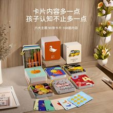 宝宝早教认知卡片婴幼儿启蒙实物识图动物卡儿童看图识物识字闪卡